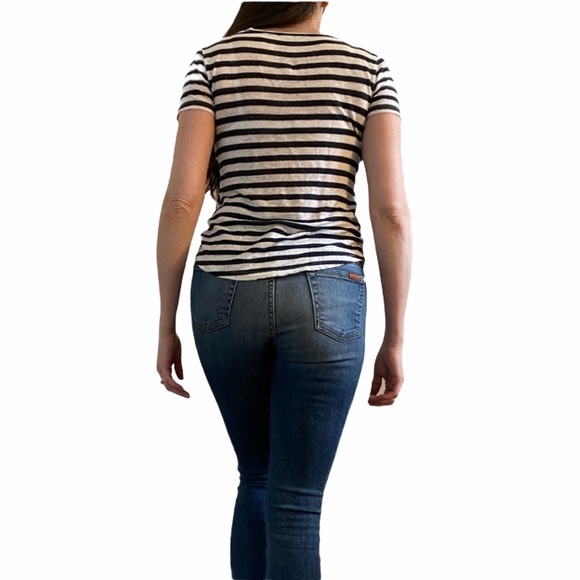 J Crew Blue and white tee shirt top size small - Picture 9 of 14